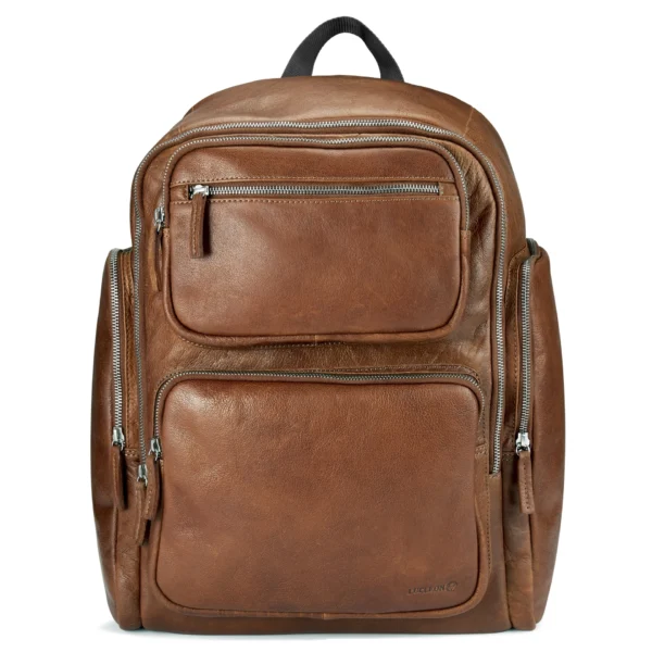 CALIFORNIA TAN LEATHER BACKPACK - Image 2