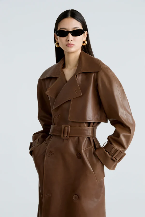 Leather Trench Coat - Image 4