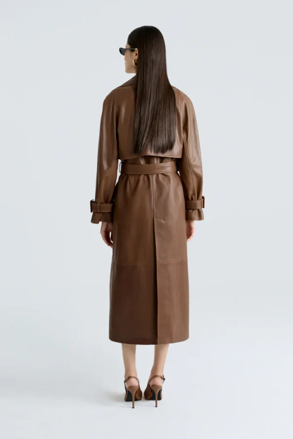 Leather Trench Coat - Image 6