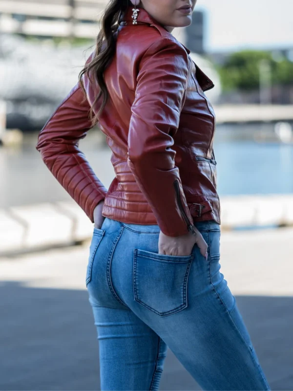 RAMONA TANNED LEATHER JACKET - Image 6