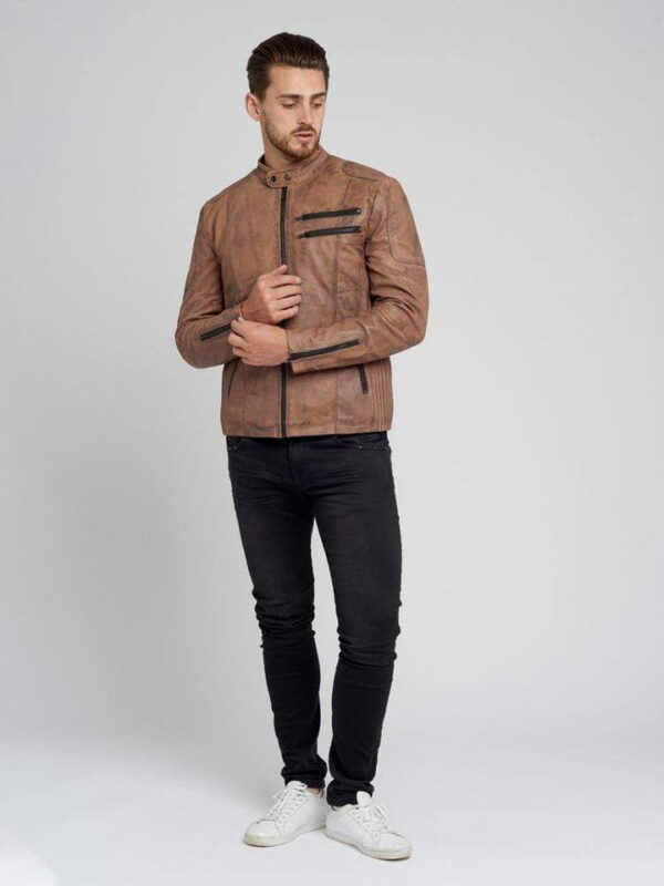 LEO BROWN LEATHER JACKET - Image 2