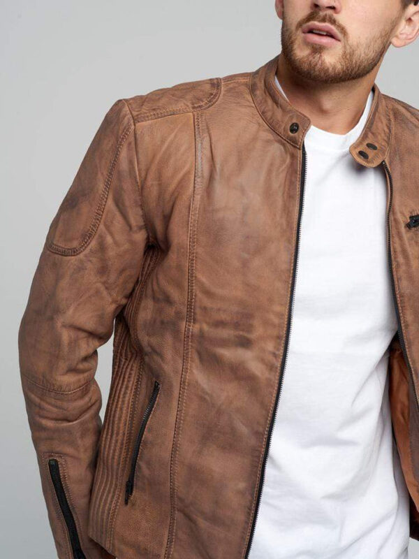 LEO BROWN LEATHER JACKET - Image 5