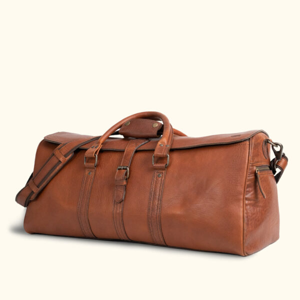 MEN LEATHER WEEKEND BAG /TRAVEL DUFFLE GYM GENUINE