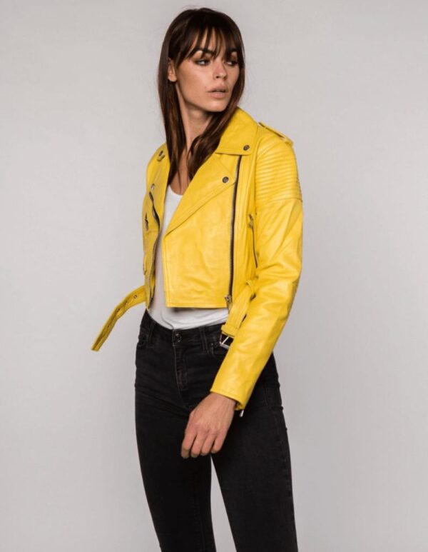 Women's Motorcycle Leather Jacket - Image 3
