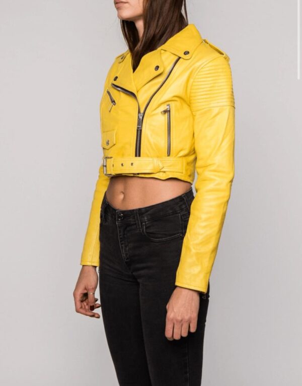 Women's Motorcycle Leather Jacket - Image 4
