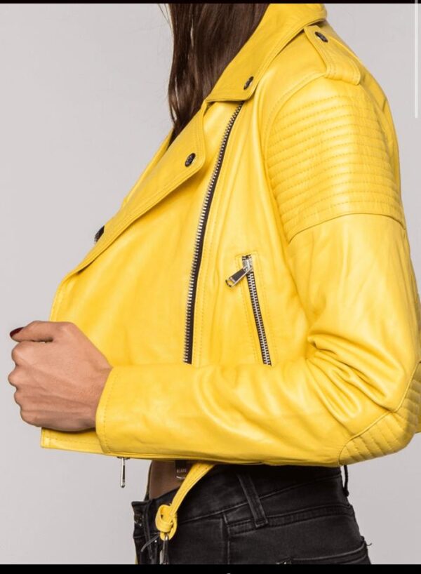 Women's Motorcycle Leather Jacket - Image 5