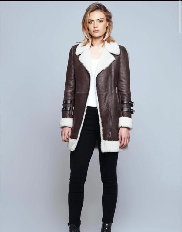 Women's Vintage Style Lambskin Leather Coat