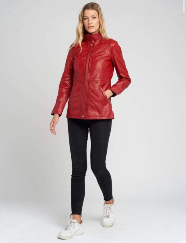 Trendy Women's Leather Jacket - Image 2