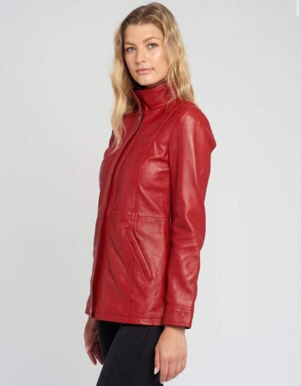 Trendy Women's Leather Jacket - Image 3