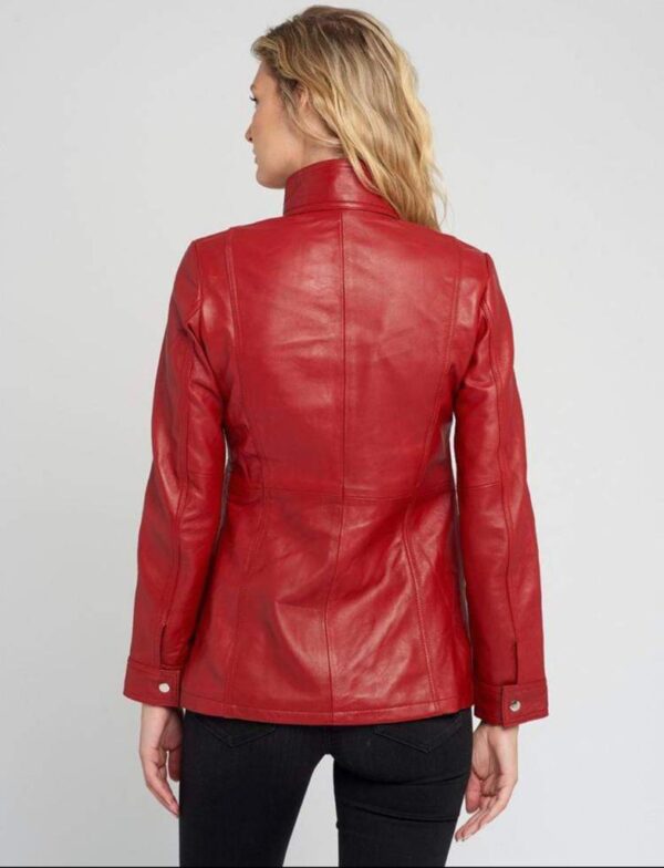 Trendy Women's Leather Jacket - Image 4